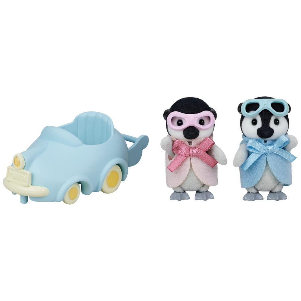 Conjunto de brinquedos para bonecas Calico Critters Penguin Babies com 2 bonecos