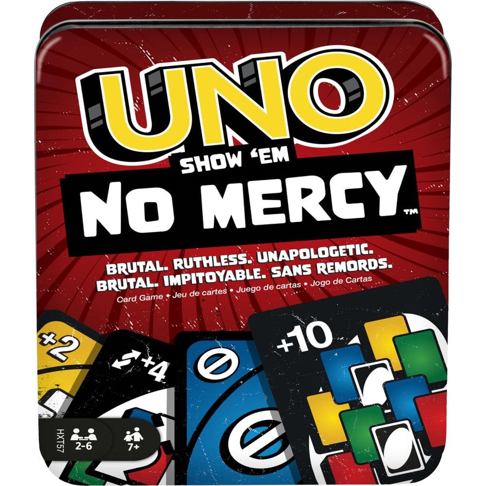 Jogo de cartas Mattel Games UNO Show `em No Mercy com cartas extras