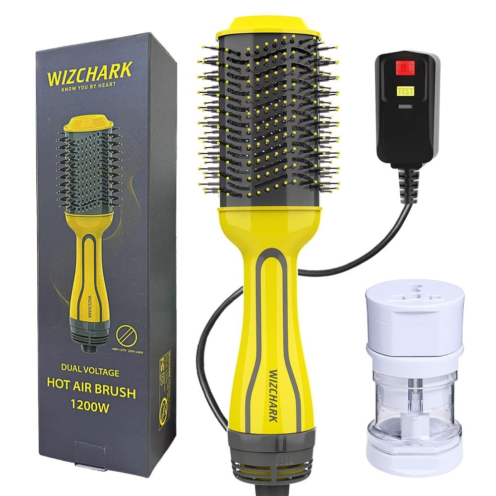 Escova de secador de cabelo WIZCHARK Dual Voltage para viagens 110-240V