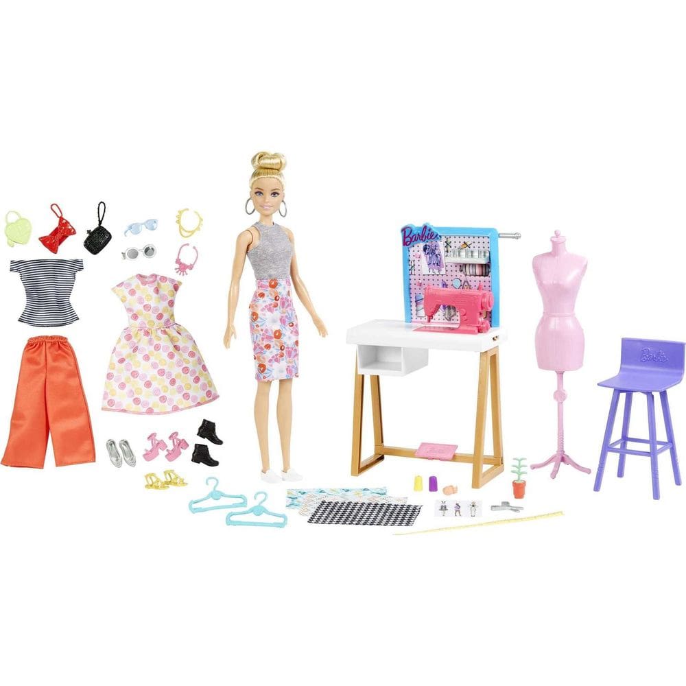 Boneca de estilista Barbie com mais de 25 acessórios e estúdio