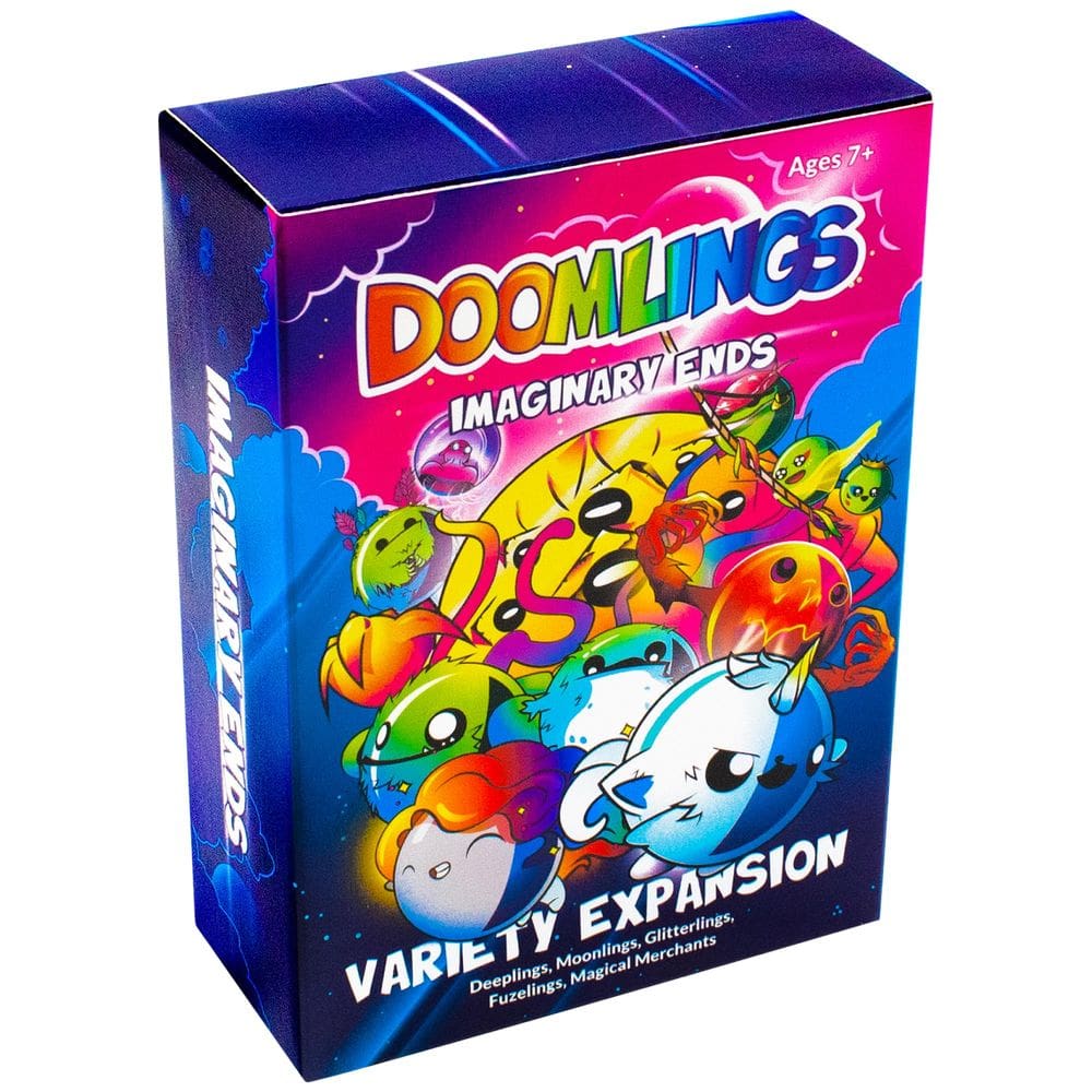 Pacote de expansão de jogo de cartas Doomlings Imaginary Ends com 127 cartas