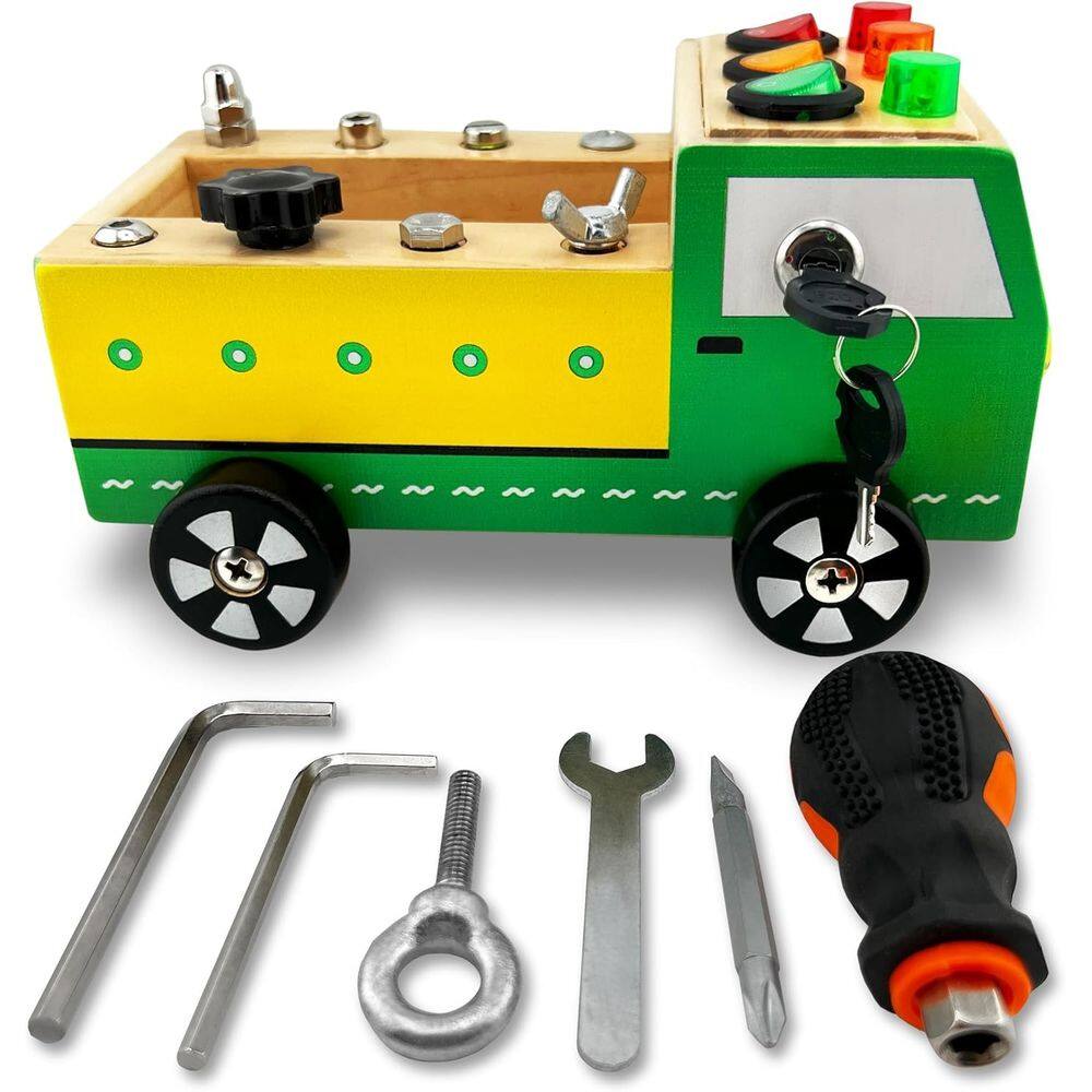 Montessori Busy Board Svitbag Toddler com luzes e interruptores