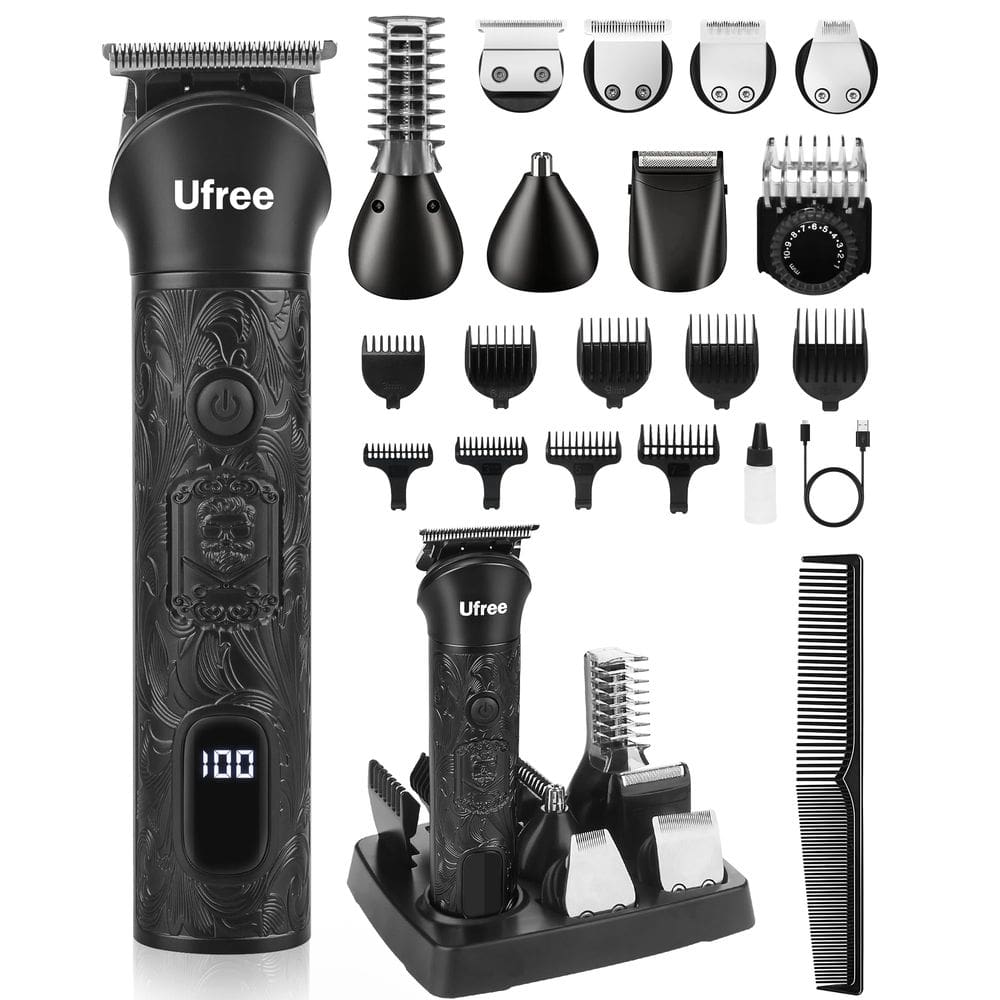 Aparador de barba Ufree 7 em 1 para homens, barbeador elétrico sem fio
