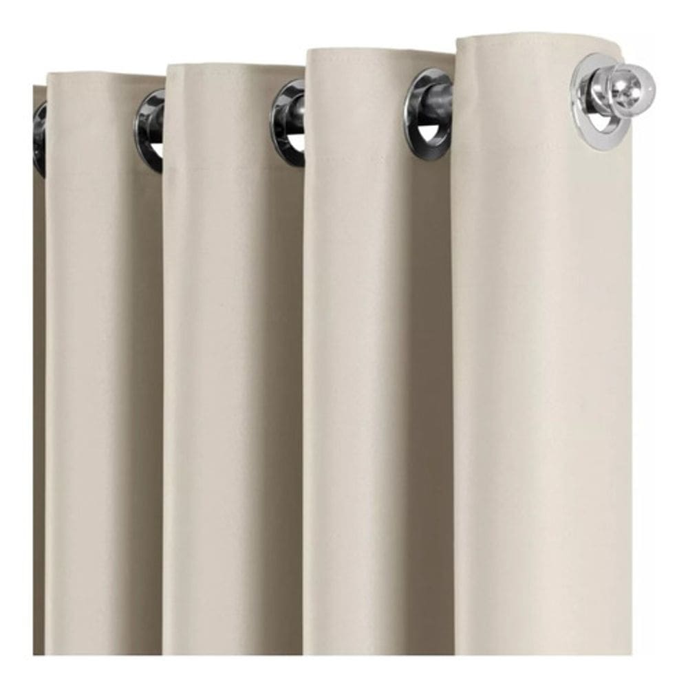 Cortina Blackout Tecido Sob Medida 4,50 X 1,70 Palha Ilhos