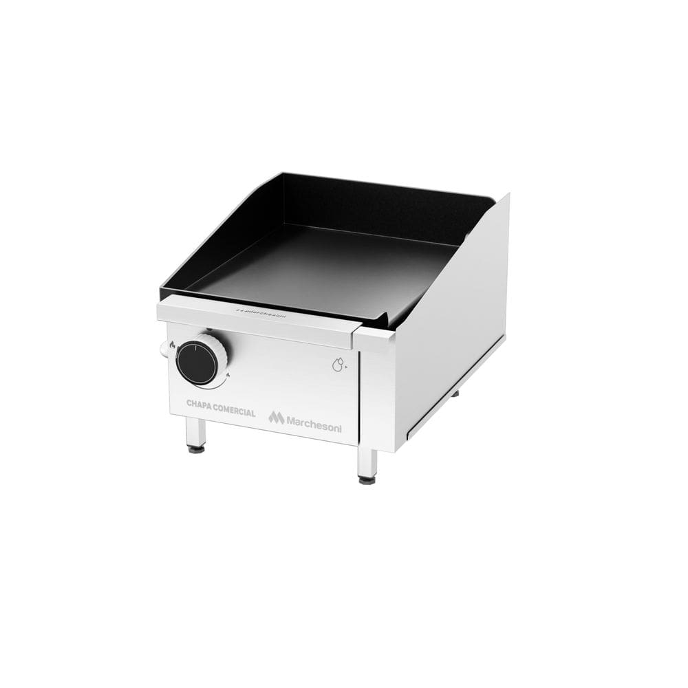 Chapa para Lanches a Gás Linha Comercial 30 x 40 cm 1 Queimador Marchesoni