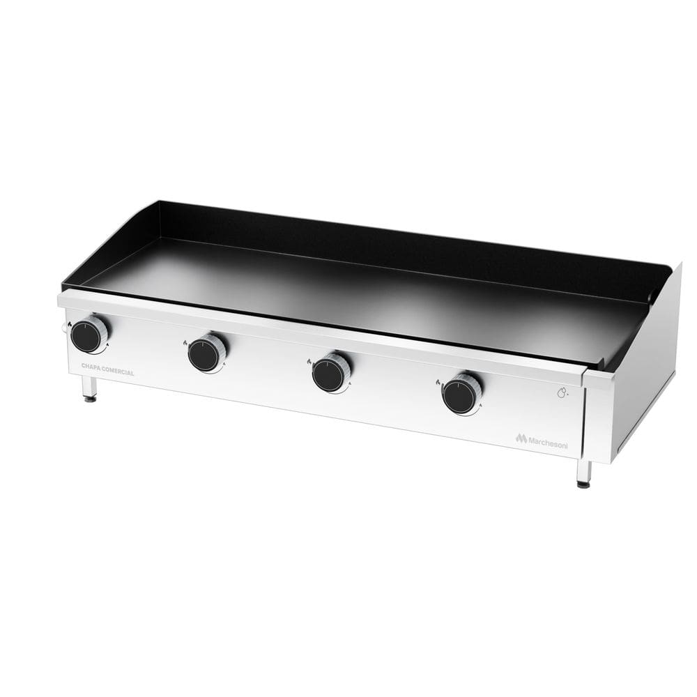 Chapa para Lanches a Gás Linha Comercial 100 x 40 cm 4 Queimadores Marchesoni