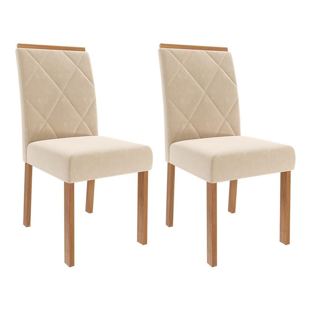 Conjunto 2 Cadeiras Fernanda Wood - Cimol Móveis