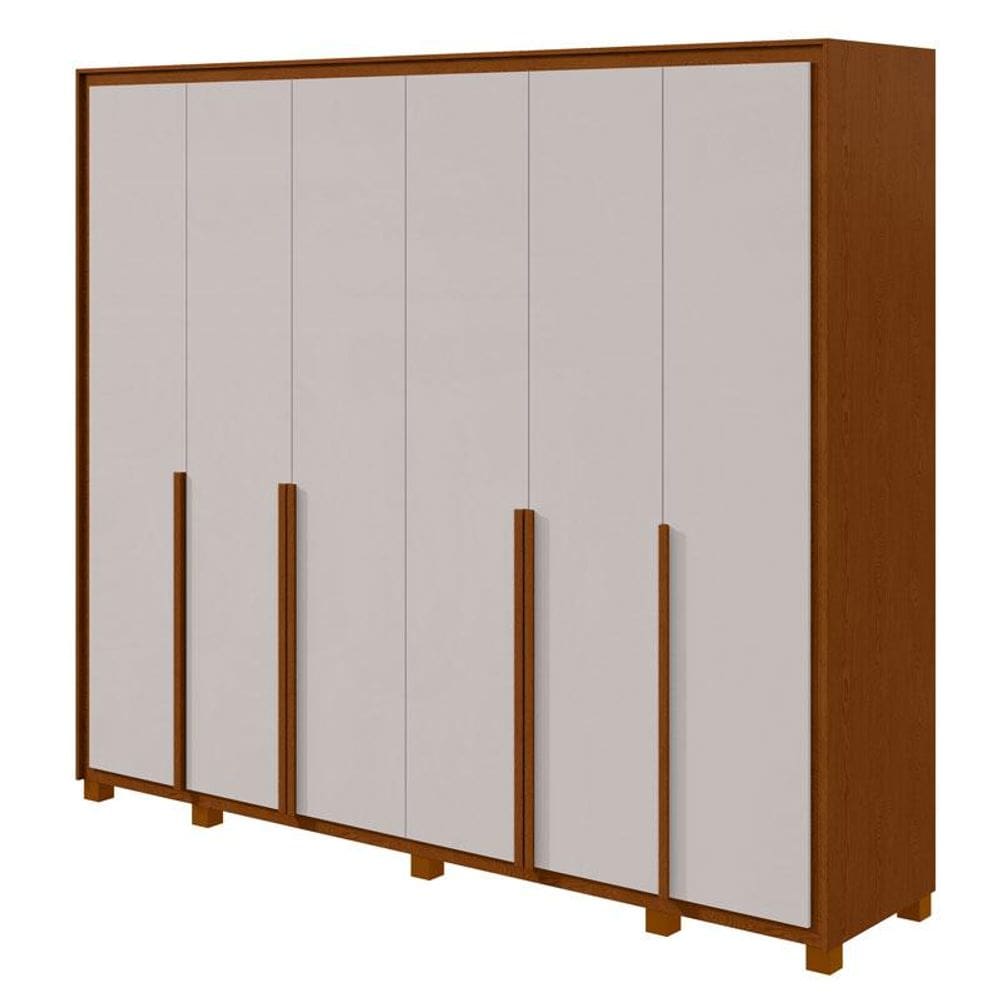 Guarda Roupa Casal Imperatore 3 Portas Frassino Off White com Pés – Lopas