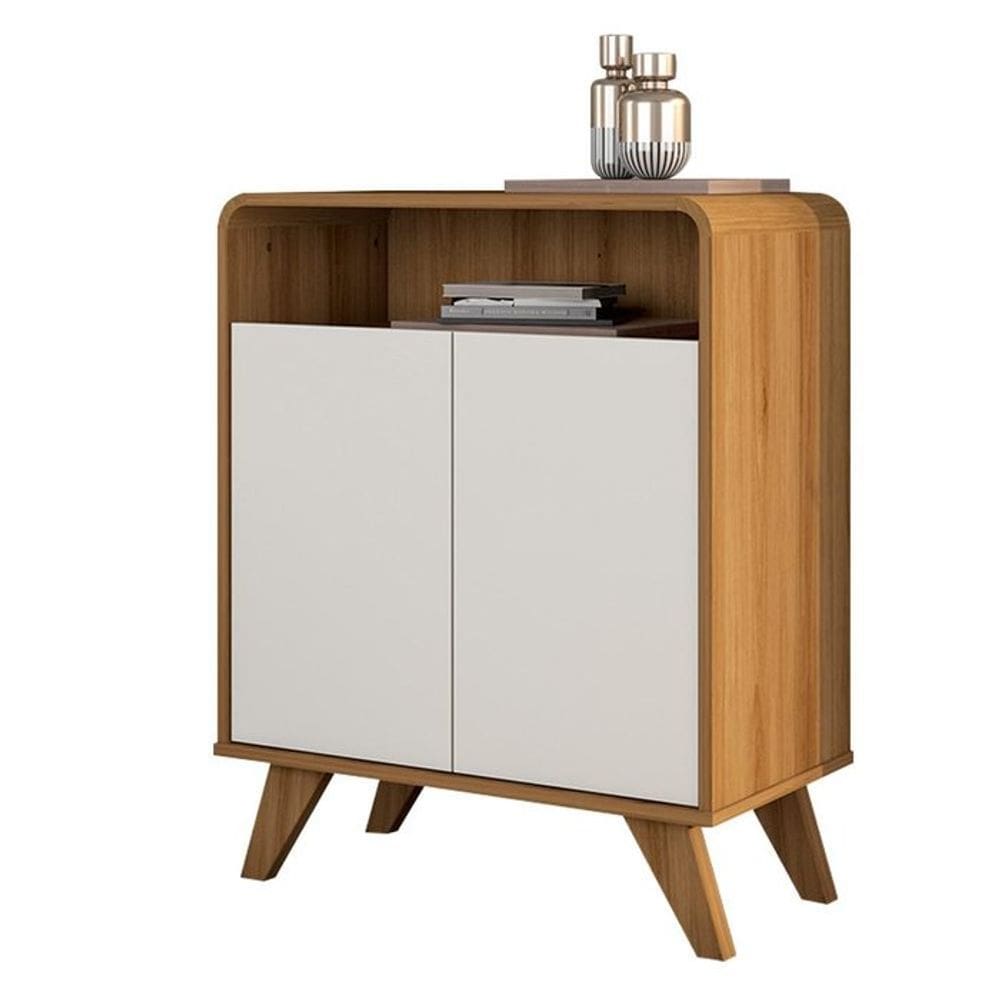Buffet Aparador Eccos 2 Portas Nature/Off White – Fabri Móveis