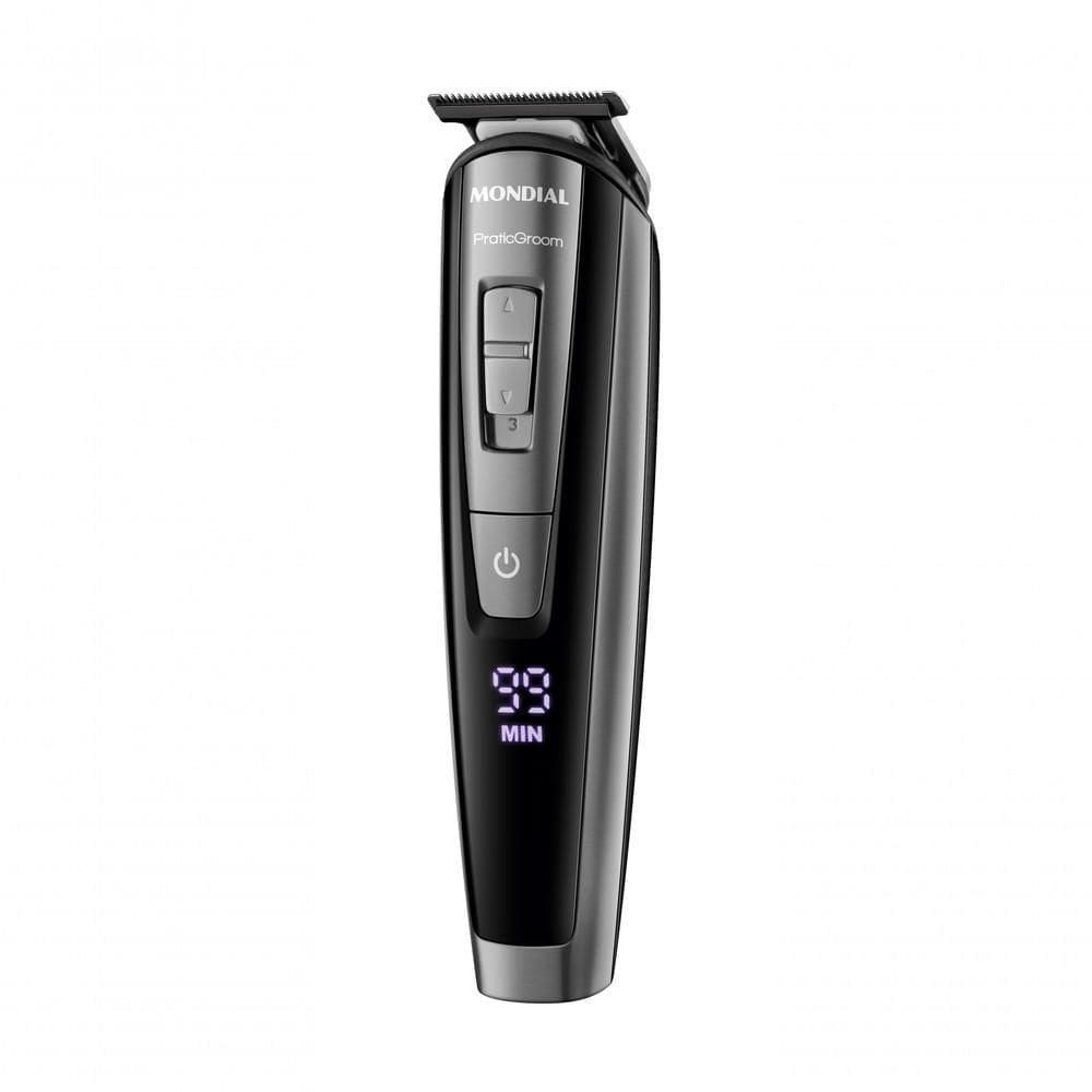 Aparador De Pelos Praticgroom Mondial Preto 6W BG-09 Bivolt