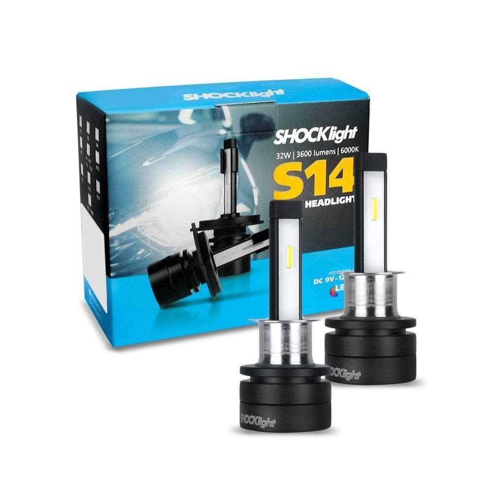 Kit Lâmpadas Super Led H3 S14 Nano 6000k Headlight 35w