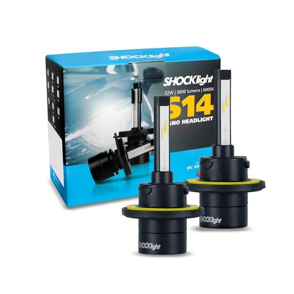 Kit Lâmpadas Super Led H13 S14 Nano 6000k Headlight 35w
