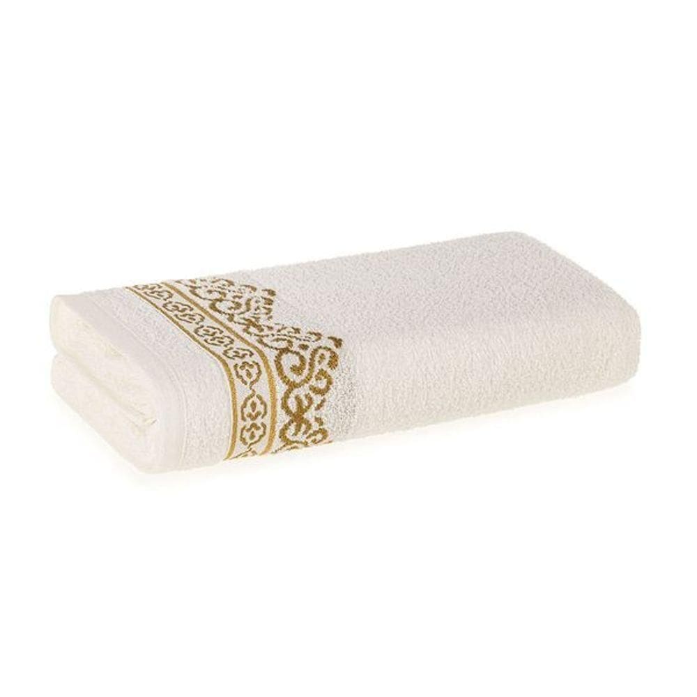 Toalha De Banho Fio Cardado Mayan Ivory/dourado