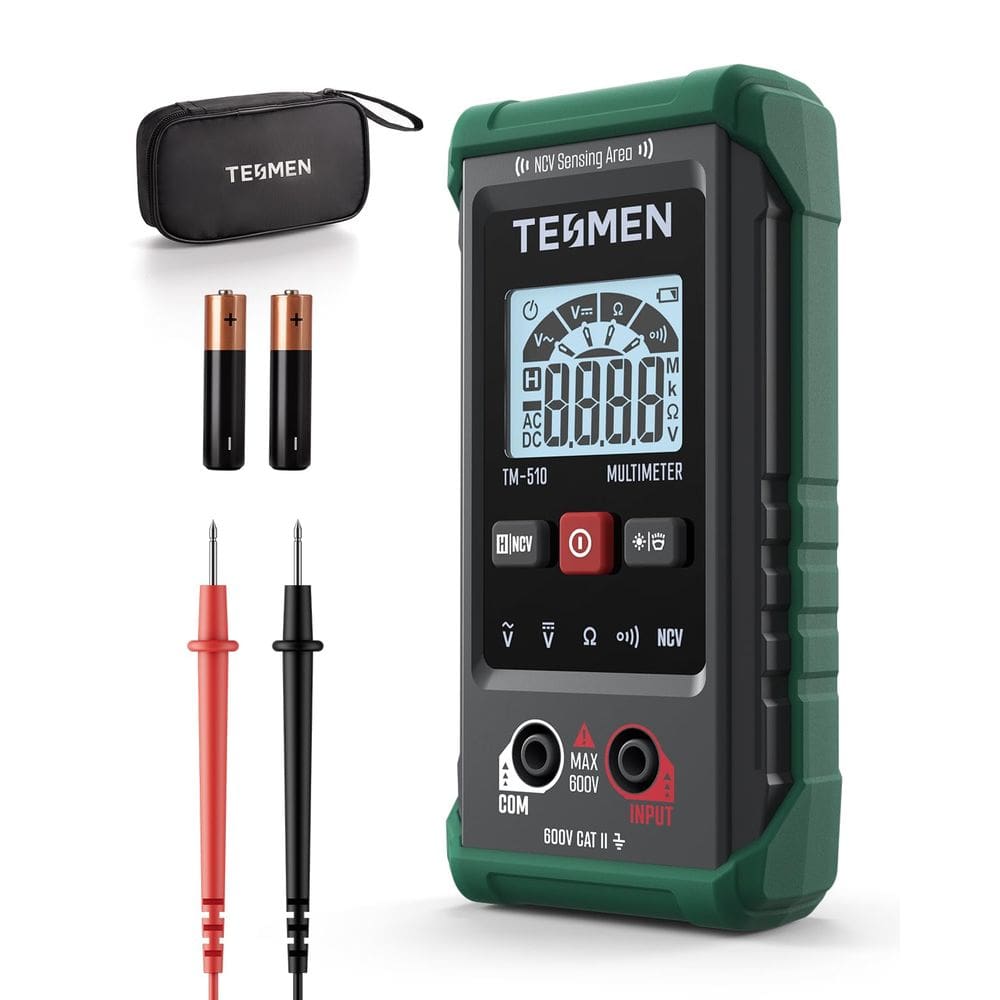 Multímetro digital TESMEN TM-510 4000 unidades com NCV Green