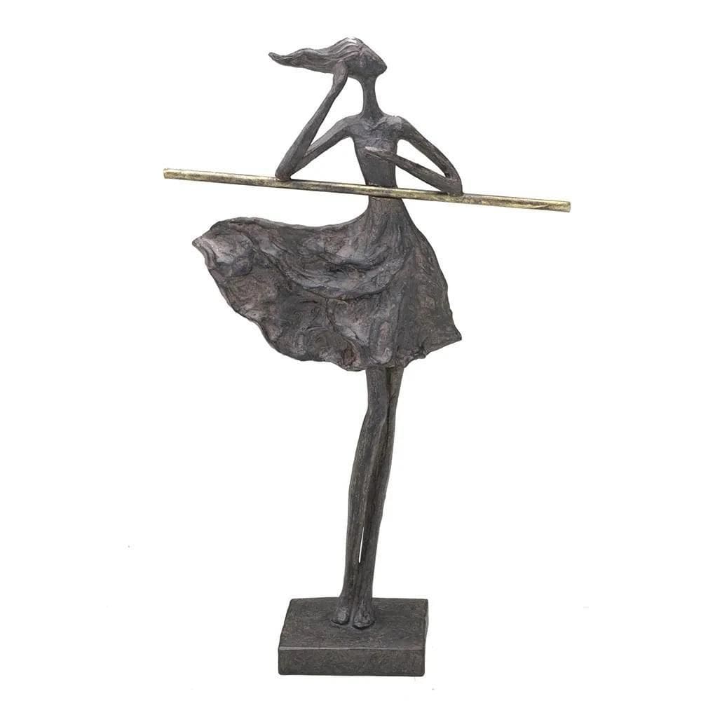 Figura Decorativa Estatueta Bailarina 36 X 22 X 8 Cm