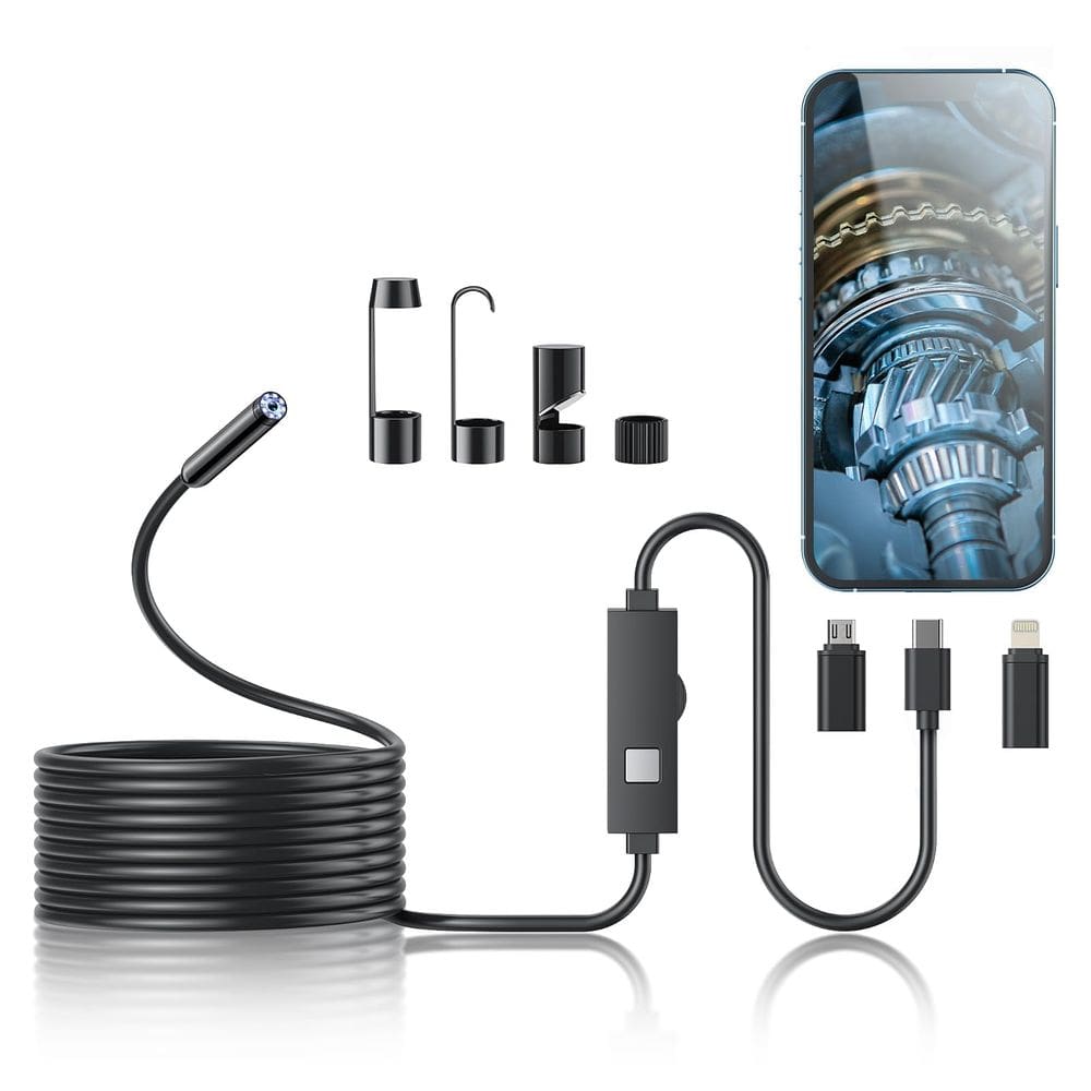 Câmera endoscópica Kinpthy 1920P HD com 8 luzes LED IP67 10m
