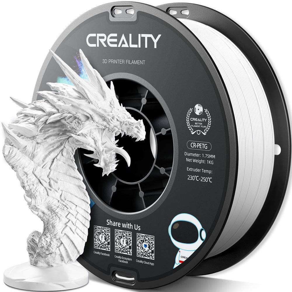 Filamento para impressora 3D YOOPAI CR PETG 1,75 mm 1 kg branco
