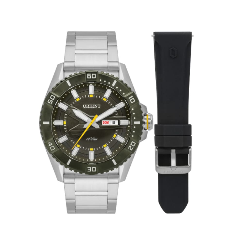 Relógio Orient Masculino 2 Pulseiras Mbss1484 E1sx