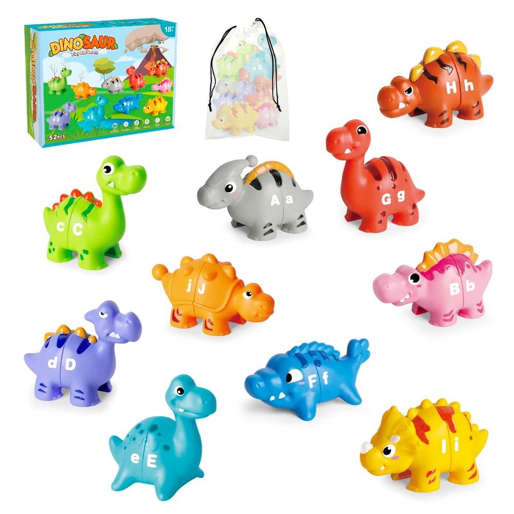 Brinquedos didáticos Dinosaur Alphabet Jetbotell 52 unidades de 2 a 4 anos