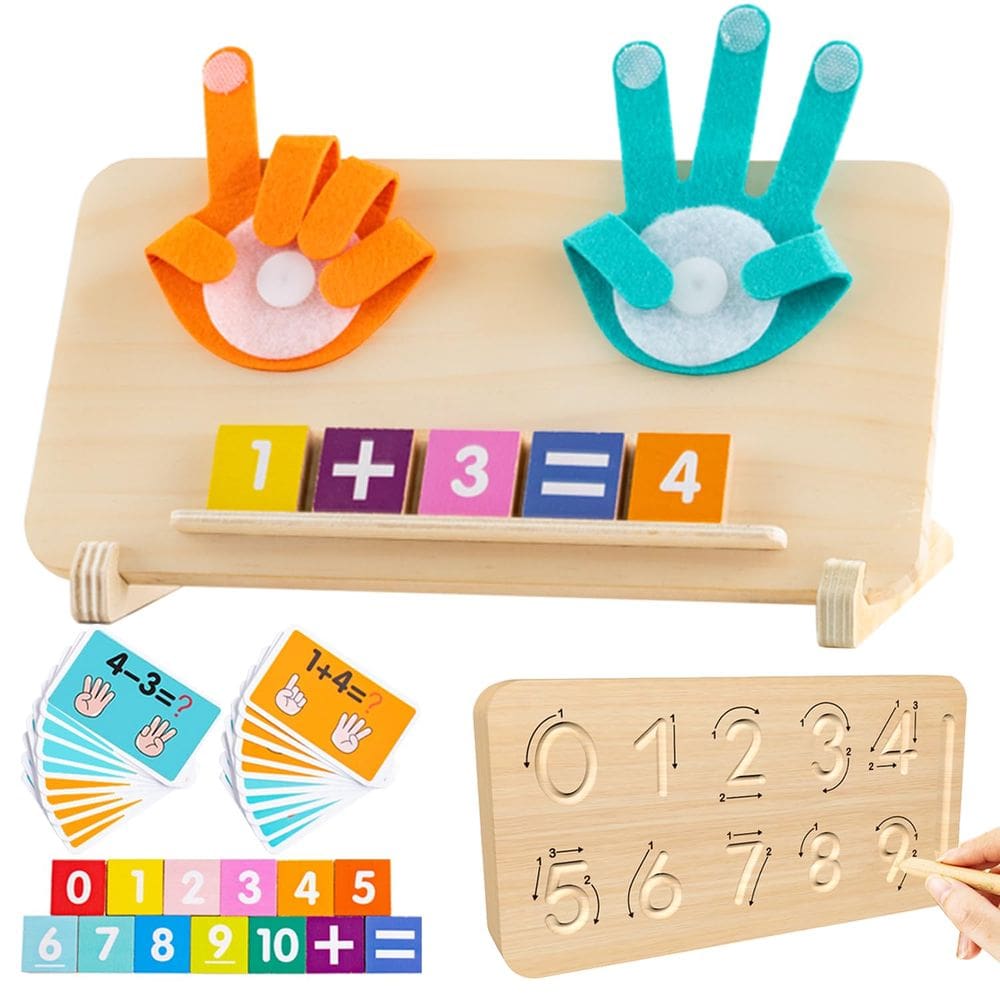 Brinquedos Montessori HONGID para crianças de 2 a 4 anos com blocos de contagem matemática