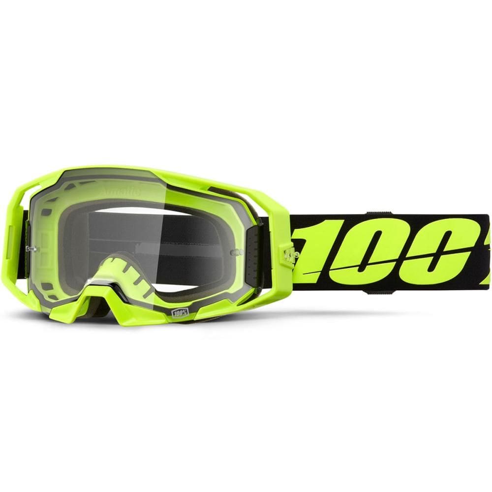 Óculos 100% Armatic Neon Yellow Lente Transparente