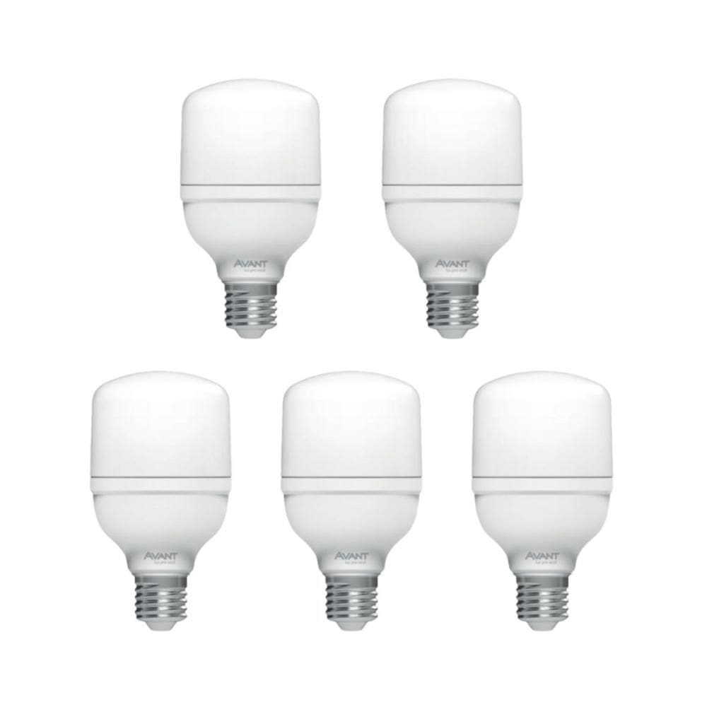 Lâmpada Led Bulbo HP Avant 40W 3000K E27 Bivolt 5 Unidades