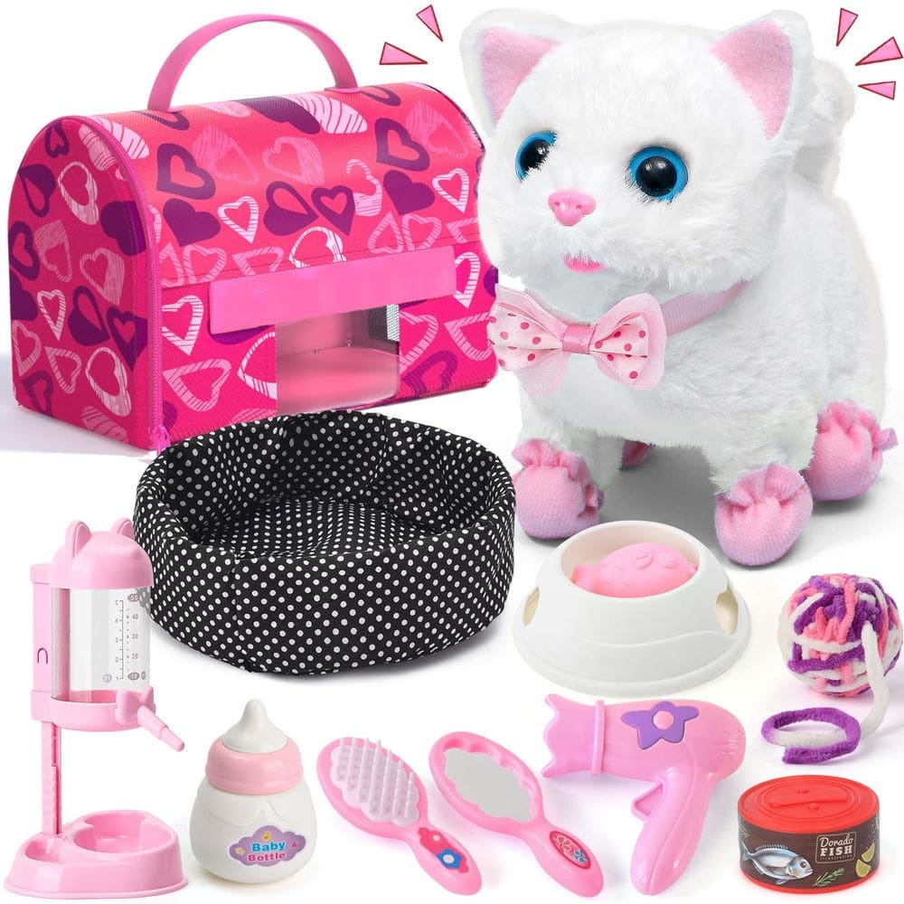 Toy Cat Golray Electronic Interactive Plush Walk & Meow