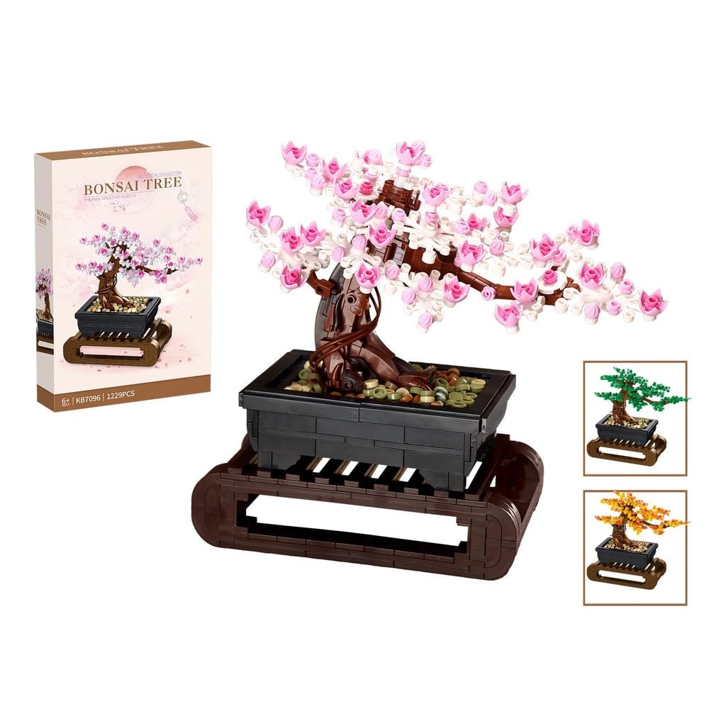 Conjunto de construção LOMBEE Cherry Blossom Tree Bonsai 3 em 1 adulto