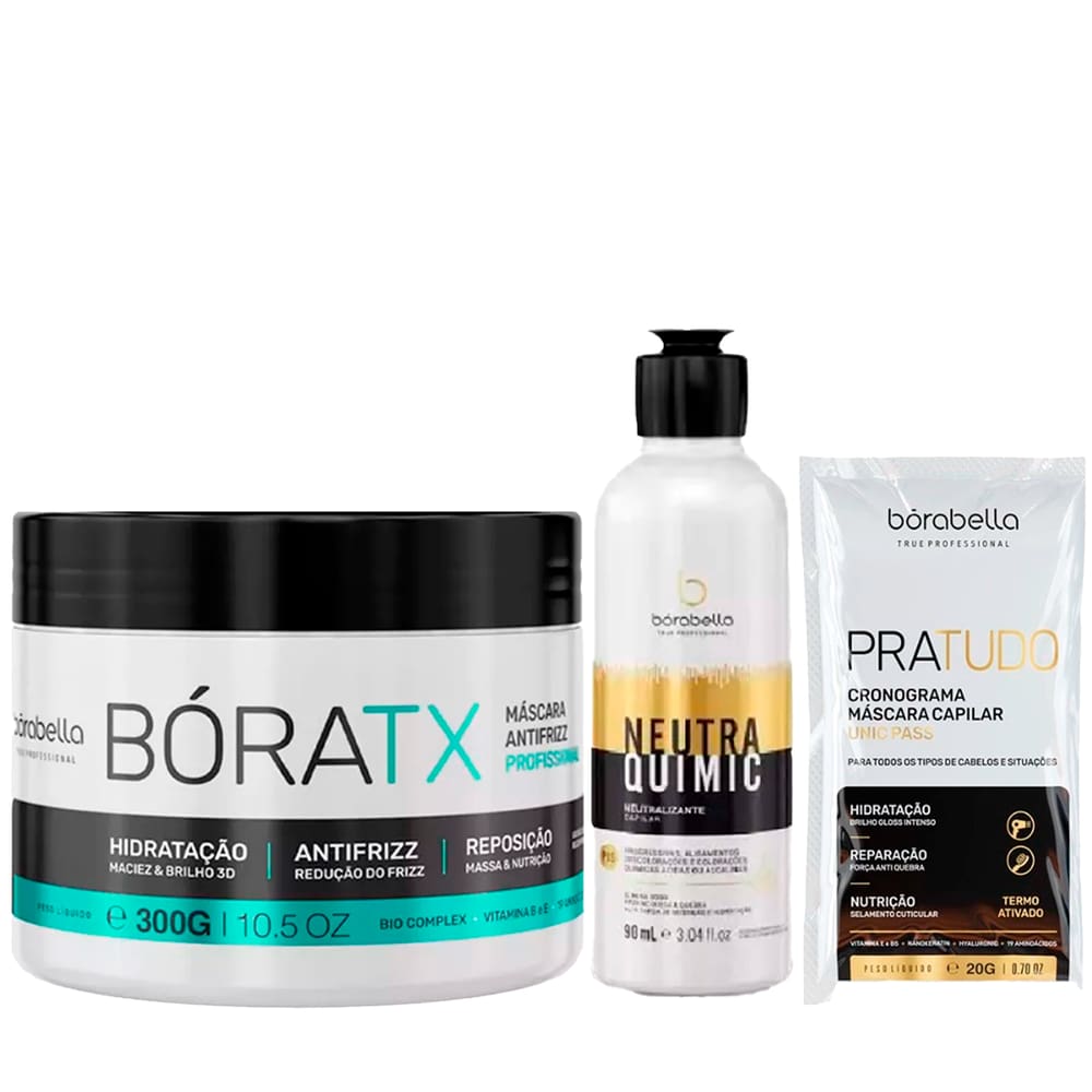Kit Máscara Bóratx 300g e Neutraquimic 90ml Bórabella