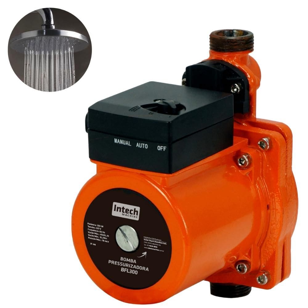 Bomba De Água Pressurizadora 300W Silenciosa 4500L/h BFL300 Intech