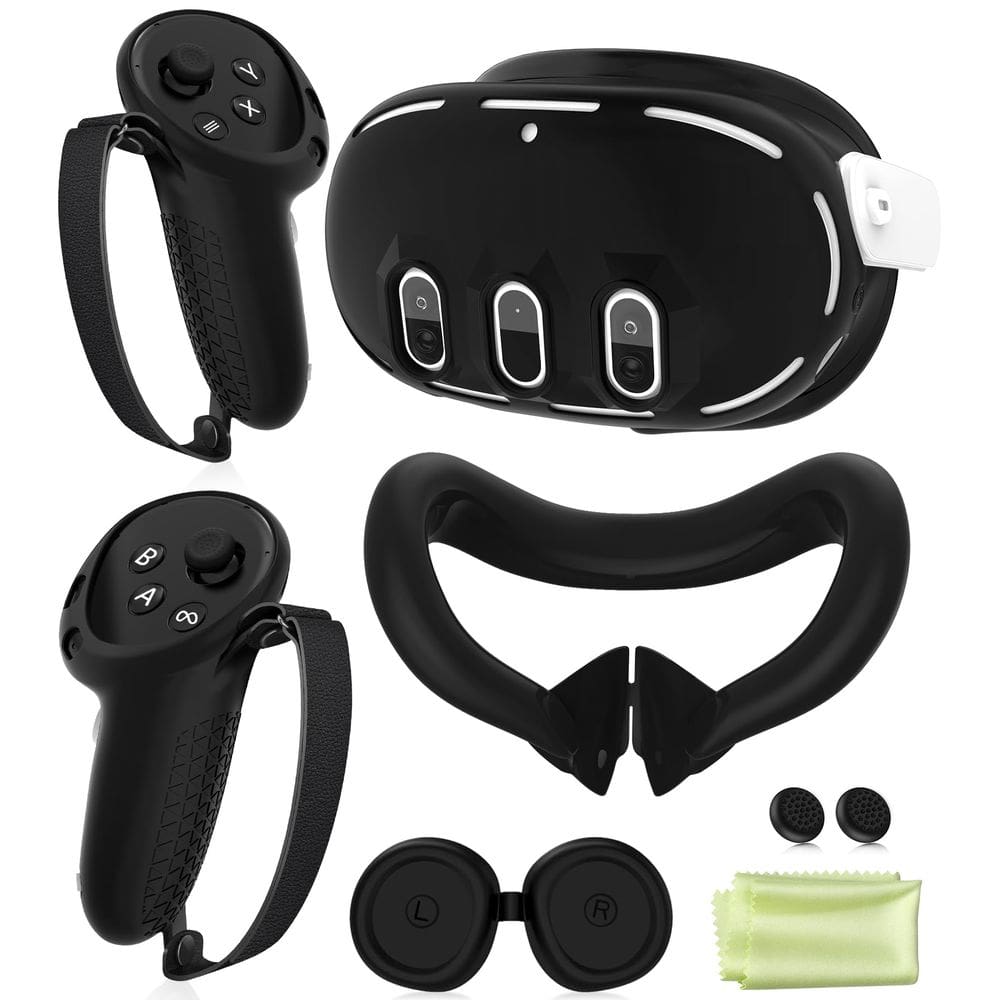 Conjunto de capa protetora para Oculus/Meta Quest 3 - Preto
