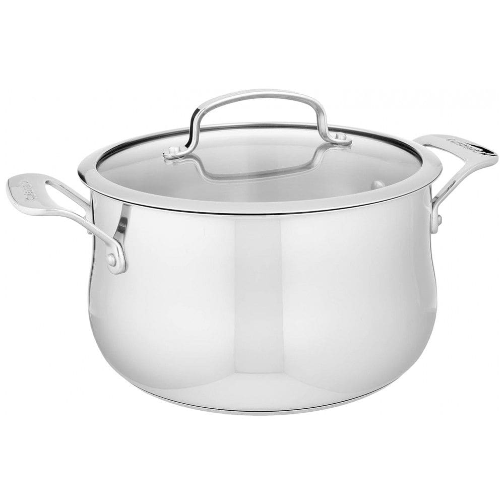 Forno Holandês 5 Litros com Tampa de Vidro em Aço Inoxidável, Cuisinart