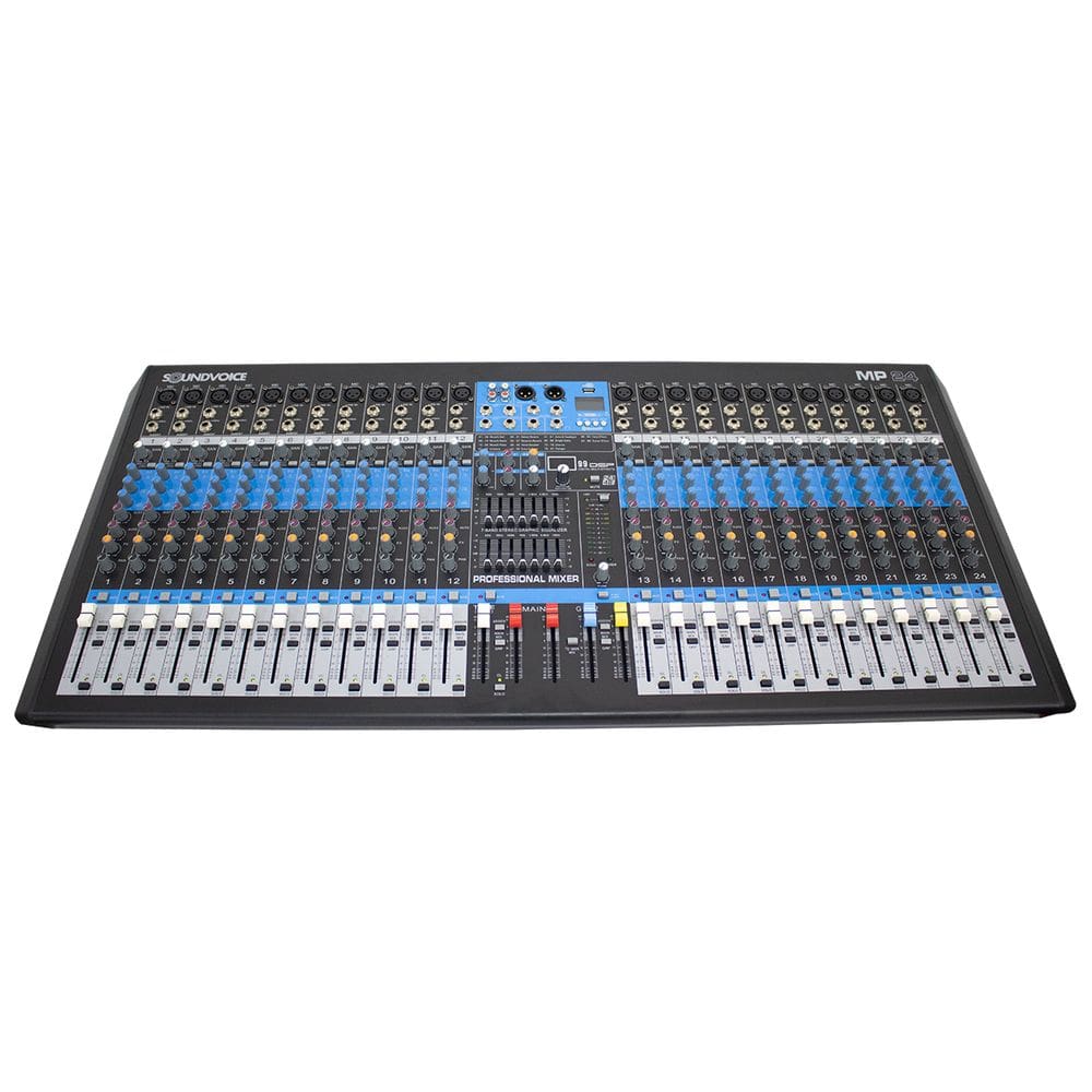 Mesa de Som Profissional Soundvoice MP-24 24 Canais Bluetooth