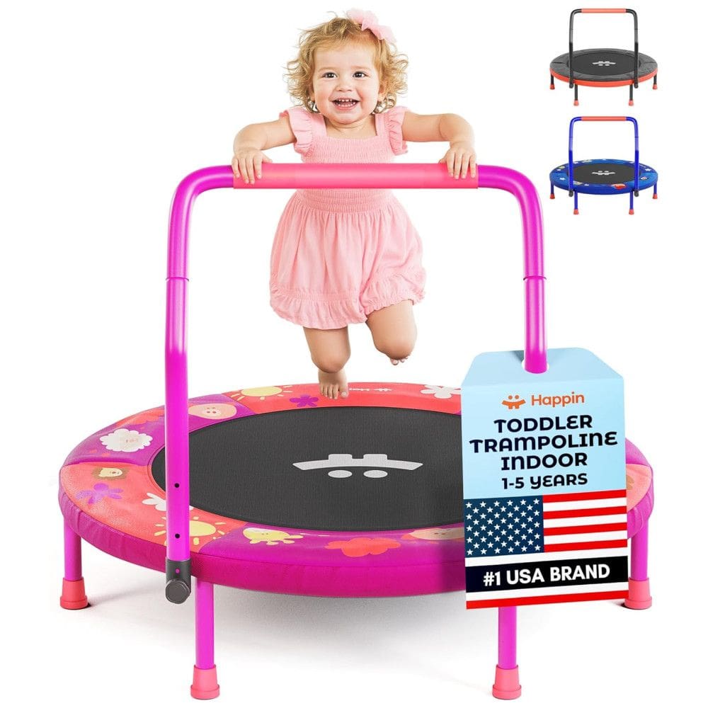 Trampolim Infantil Dobrável com Alça Ajustável em Altura Ideal para Crianças e Diversão em Casa VALUSA LLC