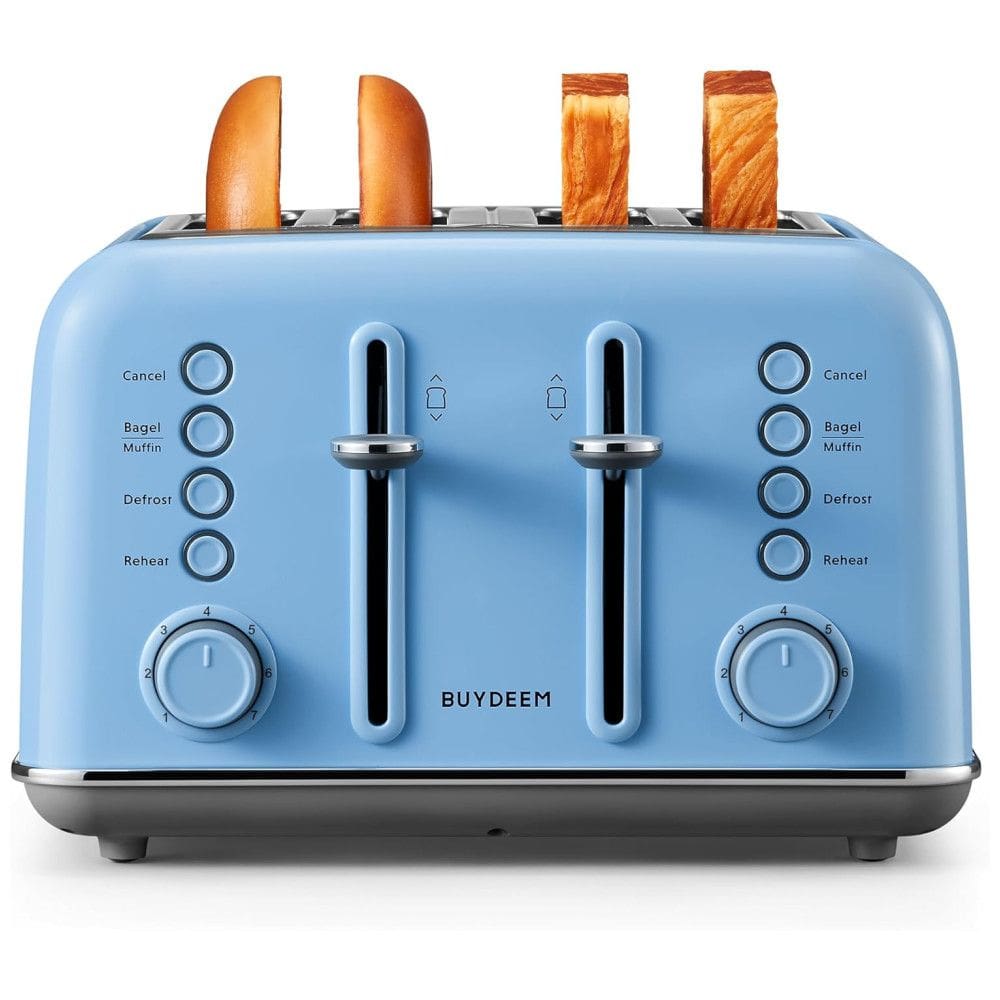 Adquira AGORA! Torradeira BUYDEEM DT640 4 Pães, Estilo Vintage em Aço Inox, Bagel e Muffin, Bandeja Retirável, 7 Níveis de Tostagem.