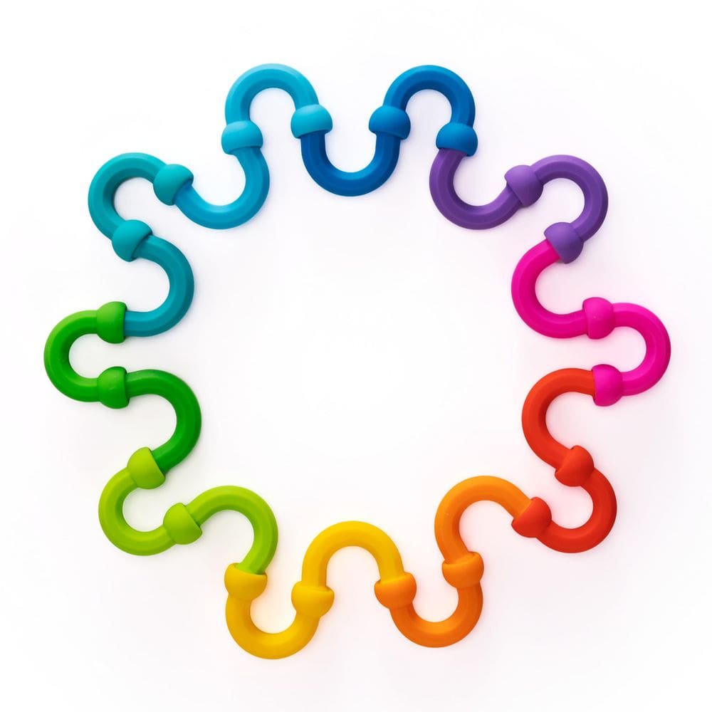 Brinquedo de construção Fat Brain Toys Plip Links Silicone de 3 a 12 anos