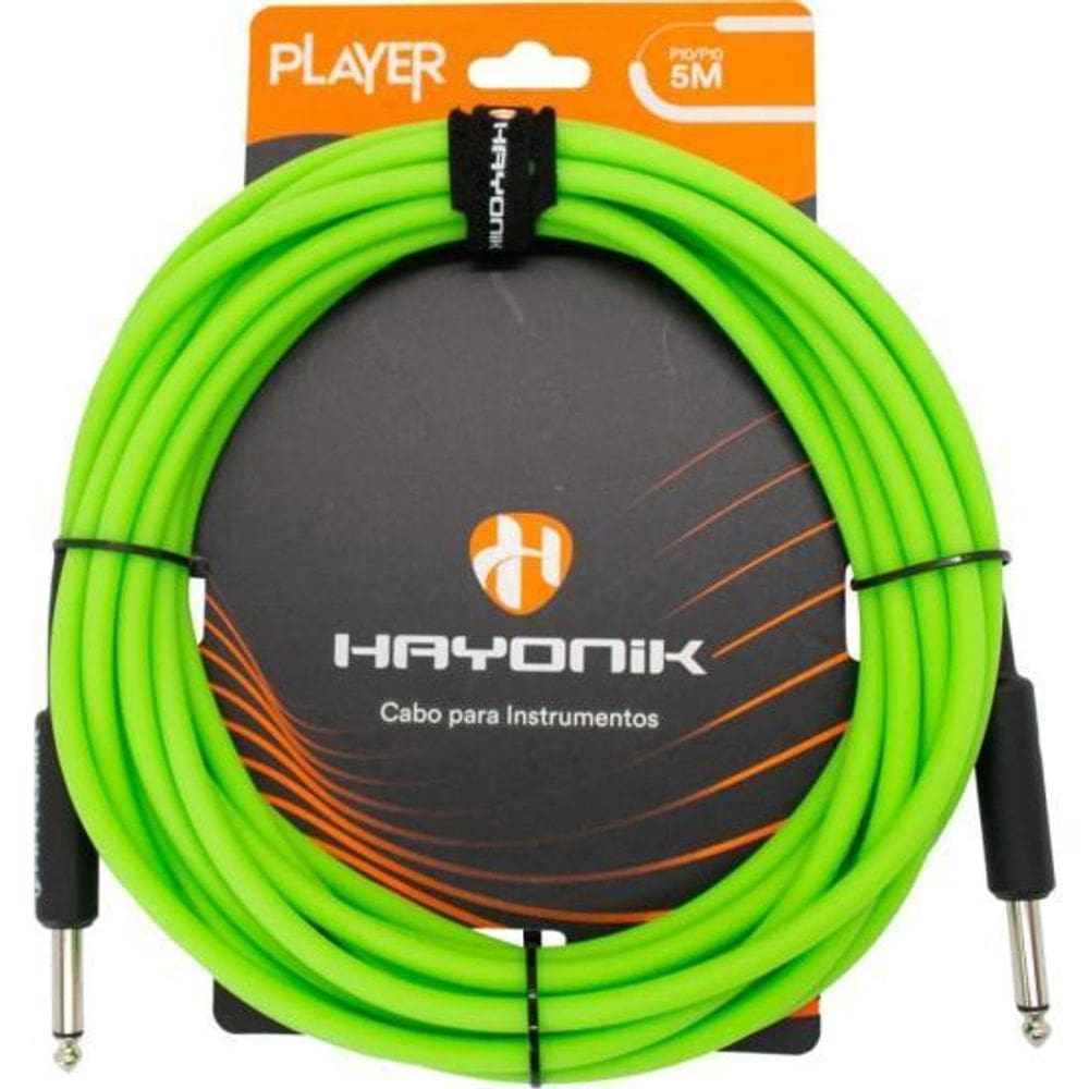 Cabo Para Instrumentos Player P10 X P10 5M Verde Hayonik