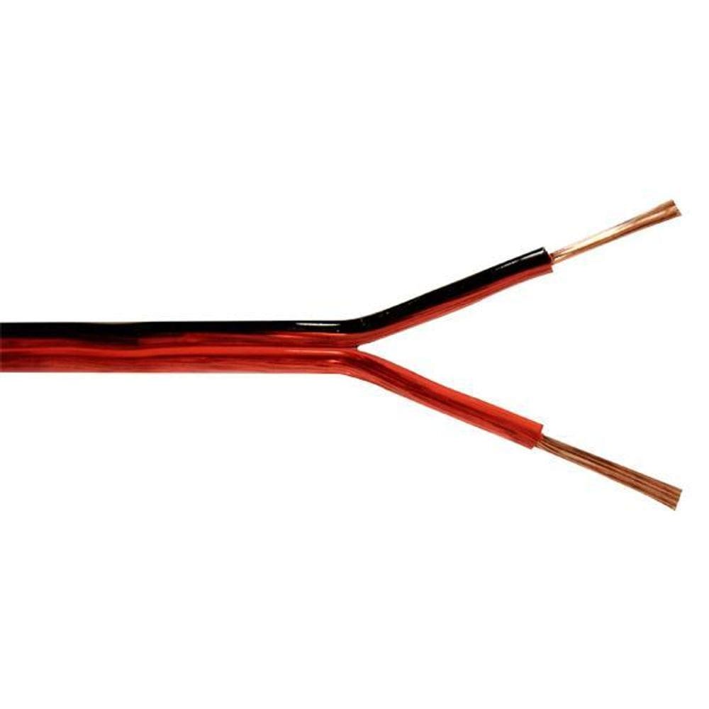Cabo Bicolor Cristal 2X18Awg 2X0,75Mm Vermelho C/100 Pompei