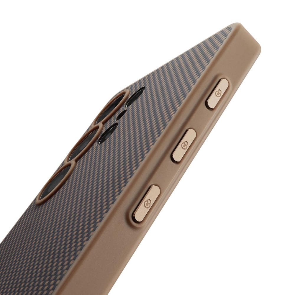 Capa de telefone Pitaka para Samsung Galaxy S25 Ultra 6.8" preta/dourada