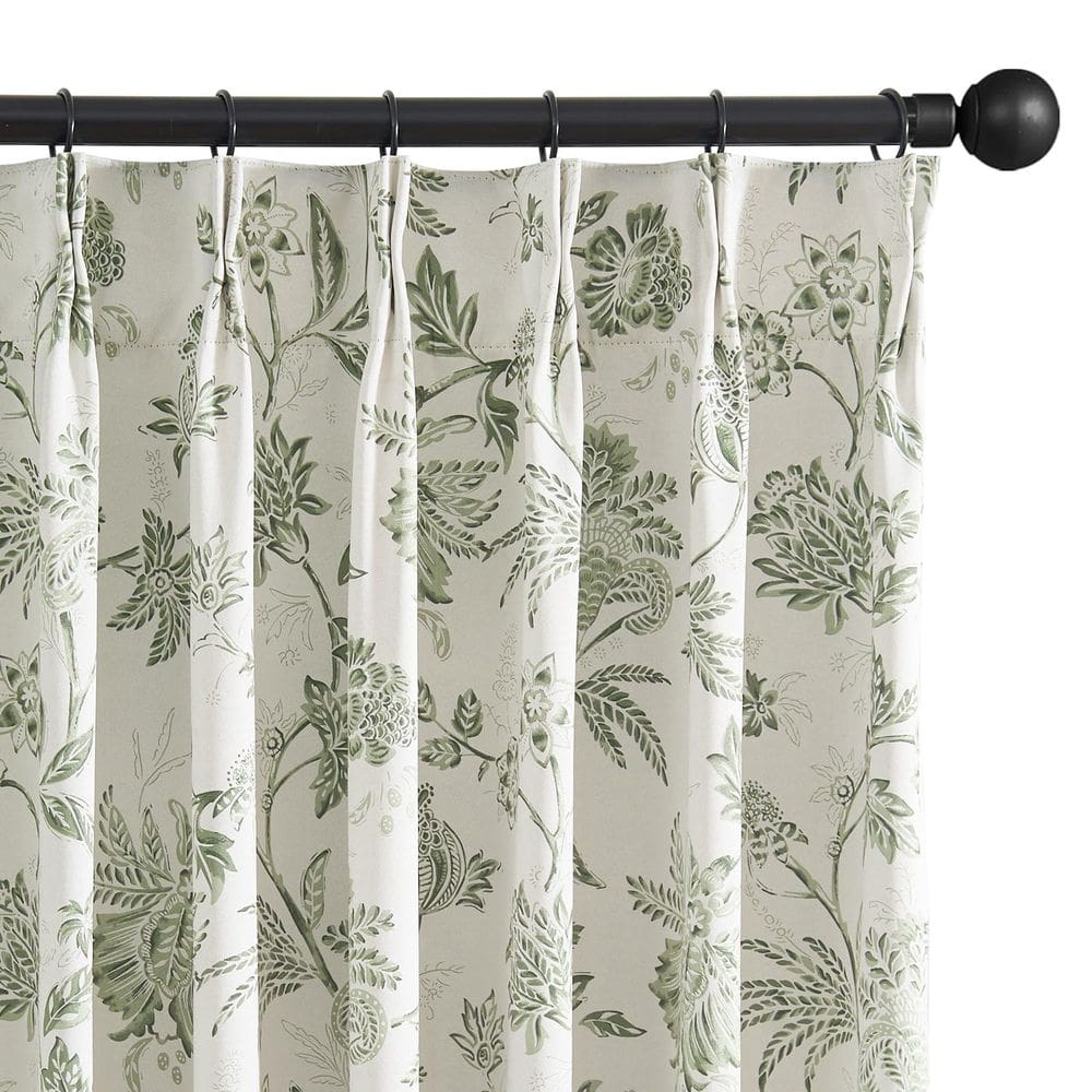 Cortinas jinchan Pinch Pleated 100% Blackout Floral 240x245cm