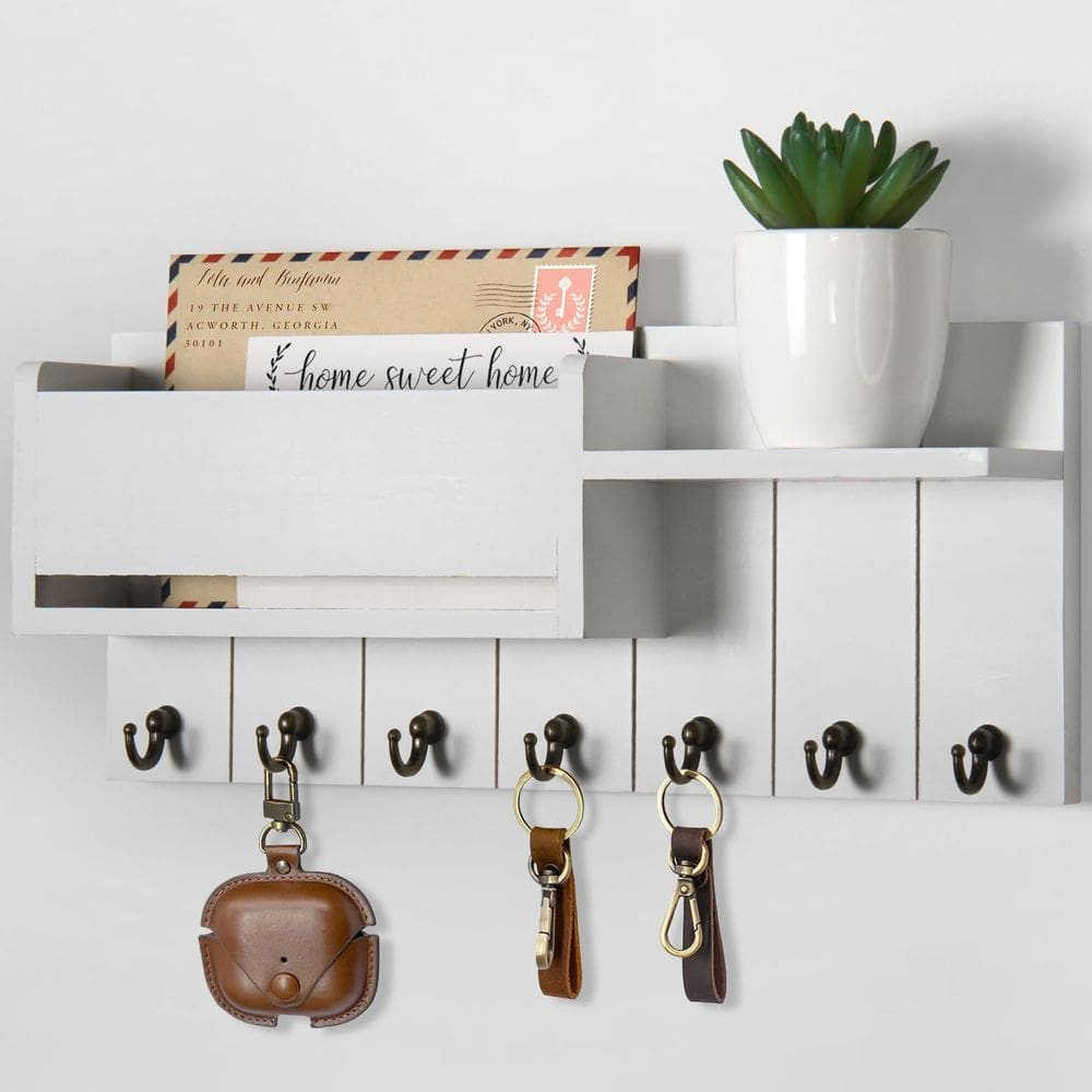 Porta-chaves RelaxScene Decorative para montagem na parede com prateleira
