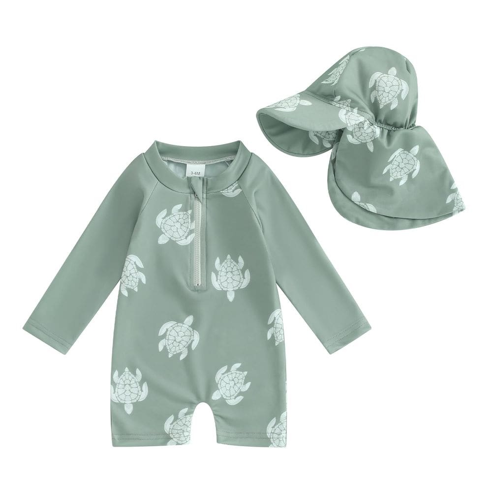 Roupa de banho Hnyenmcko Baby/Toddler Boy Rash Guard de 3 a 6 meses