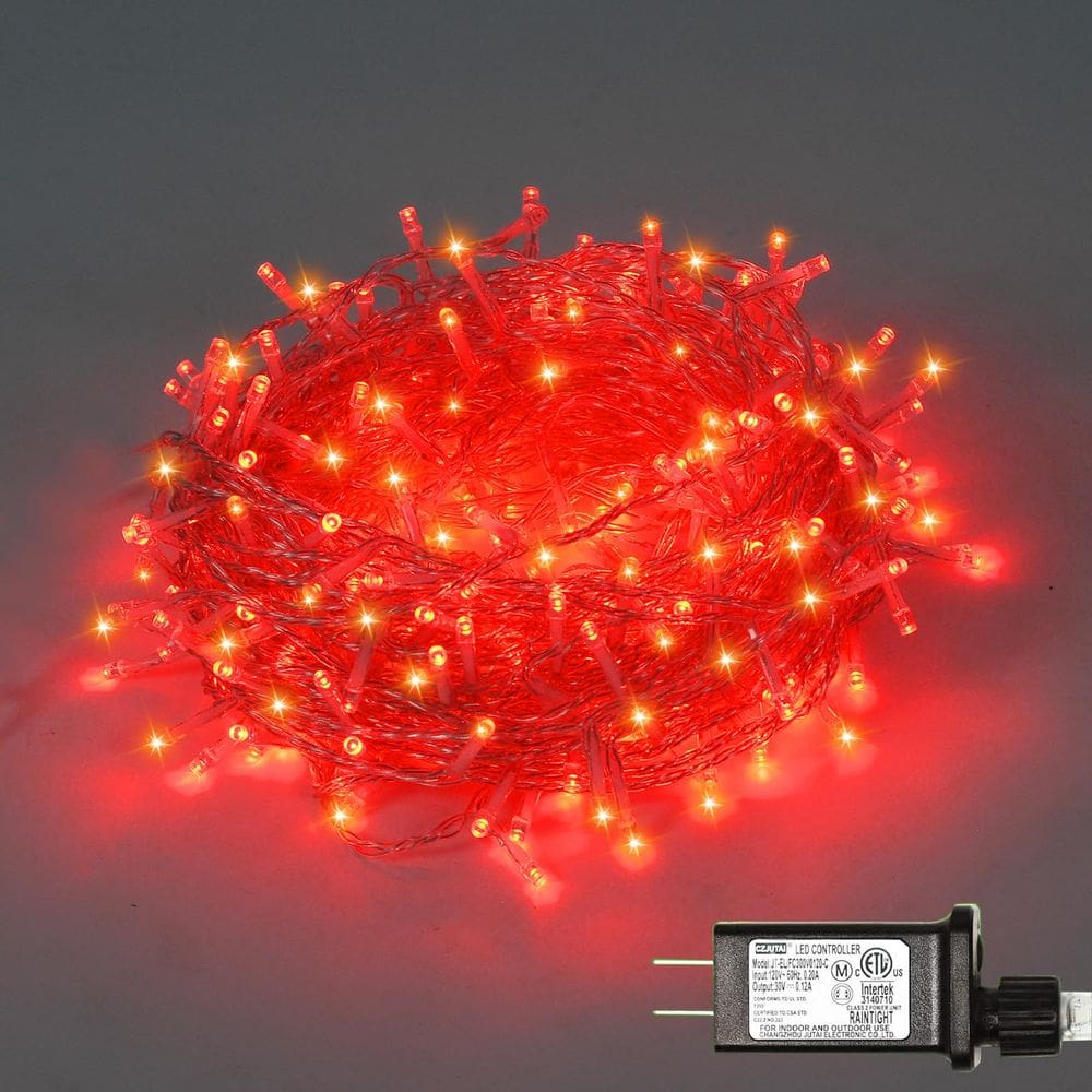 String Lights ILLUMINEW 300 LED vermelho 108 pés à prova d`água ao ar livre