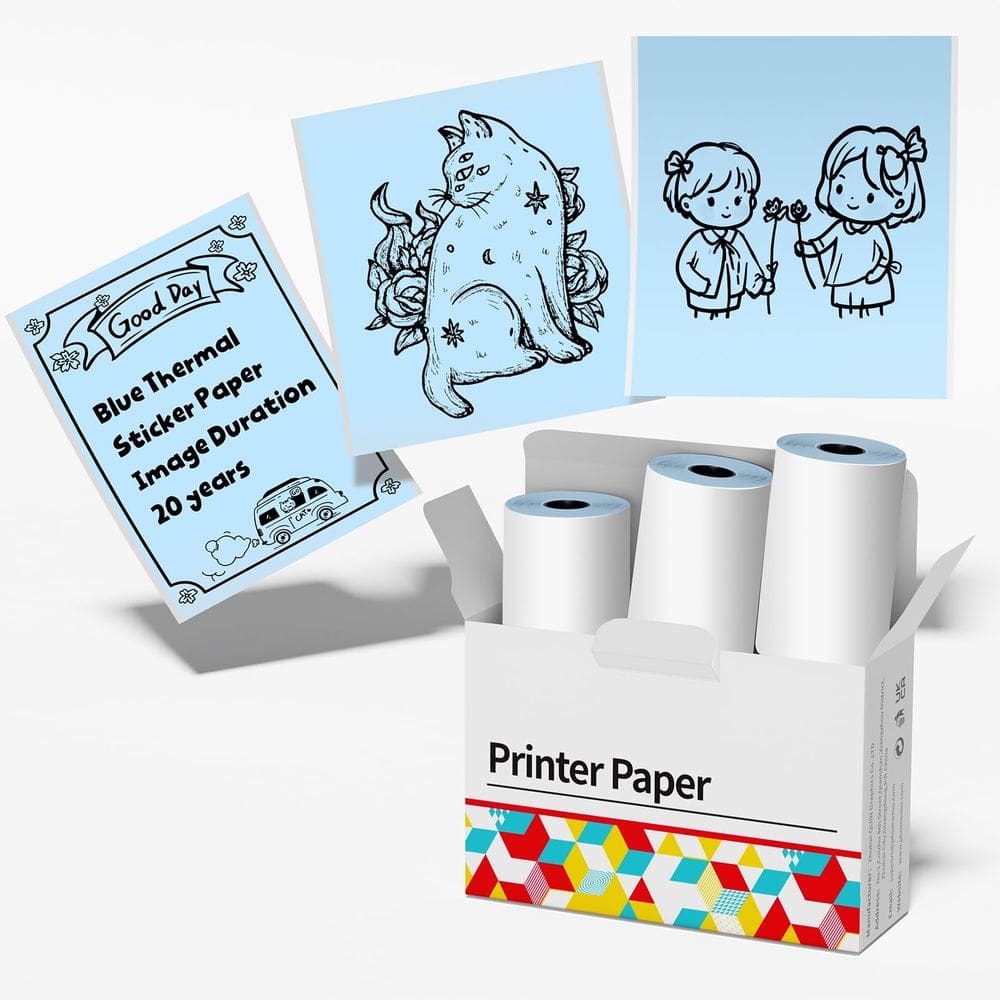 Papel térmico Phomemo Blue autoadesivo para impressora M02