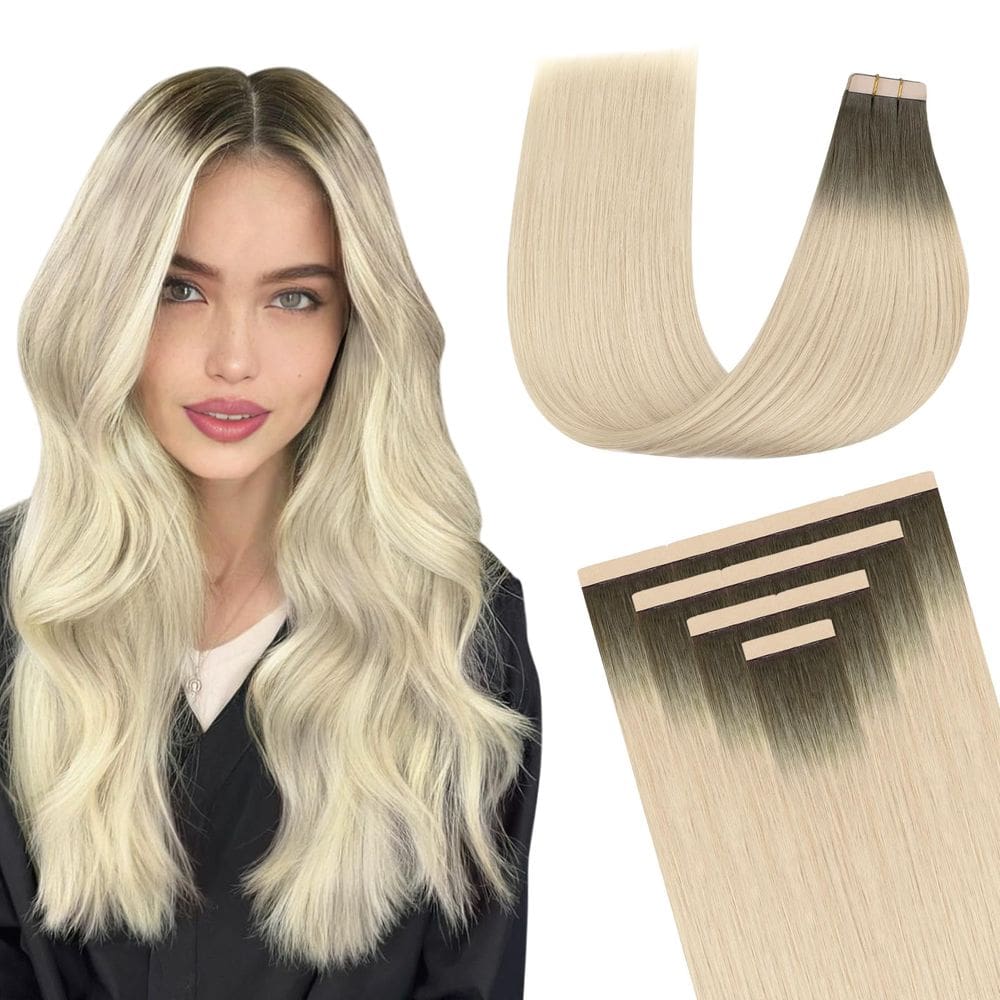 Fita adesiva em extensões de cabelo DOORES Balayage Light Ash Brown/Ash