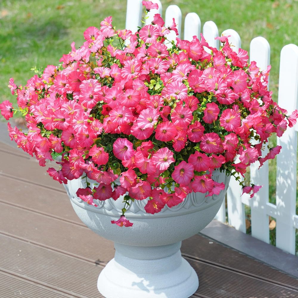 Flores artificiais Ivydale Morning Glory com eucalipto x12