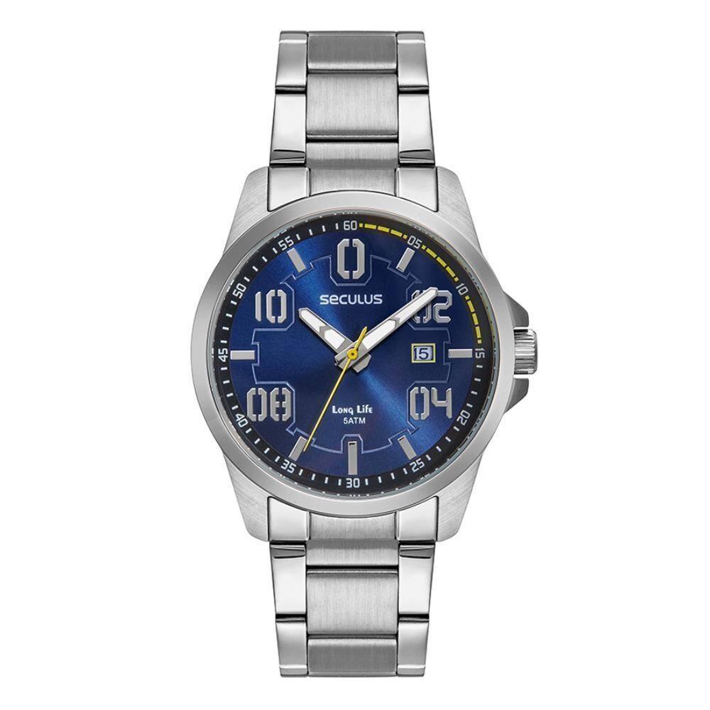 Relógio Seculus Masculino Ref: 44198G0Svna3 Militar Prateado