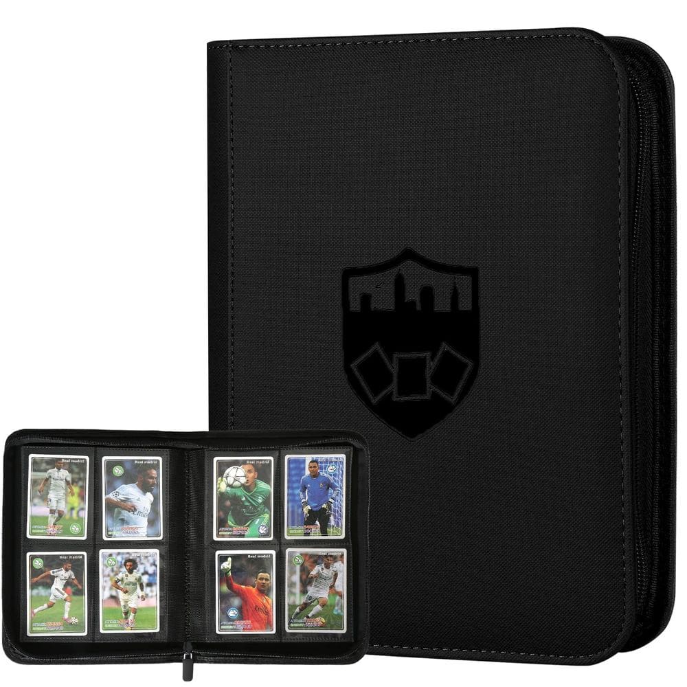 Fichário de cartas colecionáveis GERMUN de 4 bolsos para 160 cartas (preto)