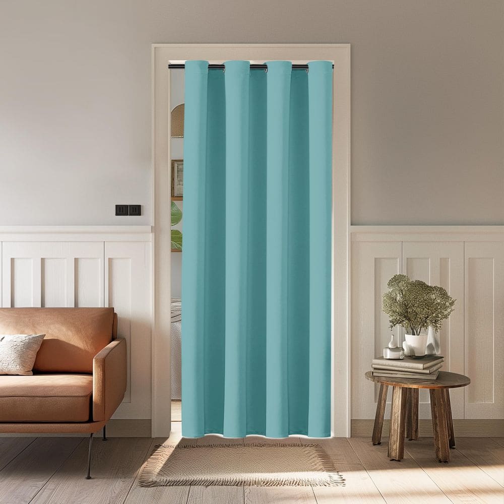 Cortinas Blackout ChrisDowa Aqua 86x203cm com isolamento térmico