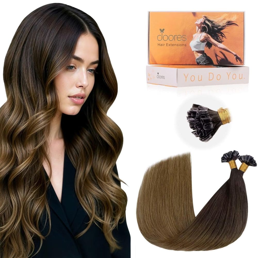 Extensões de cabelo DOORES Keratin Tip Chocolate Dip 22cm 50g